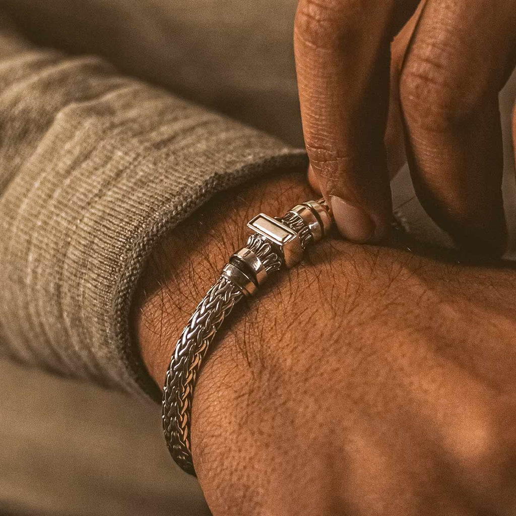 Mirza - Sterling Silver Braided Bracelet 7mm