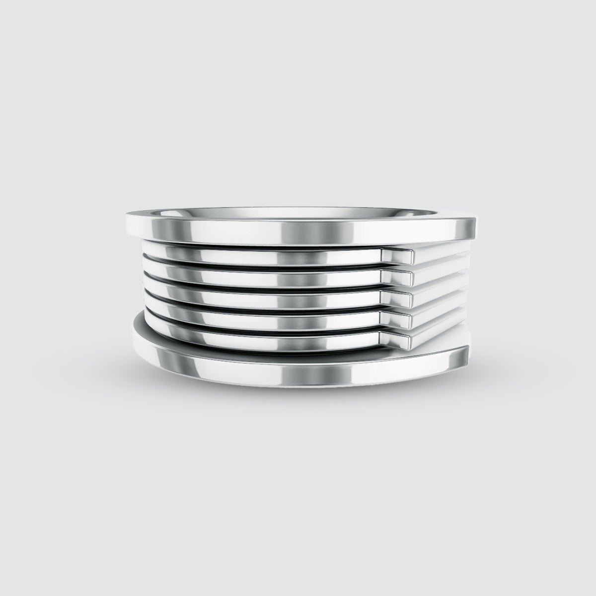 Yanel - Oxidised Sterling Silver Ring 10mm