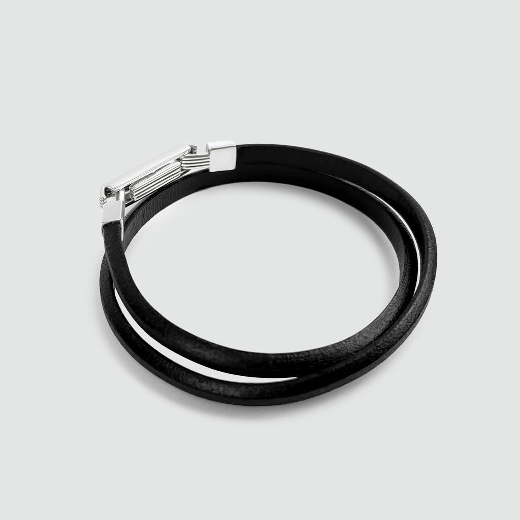 Rami - Genuine Black Leather Bracelet 5mm