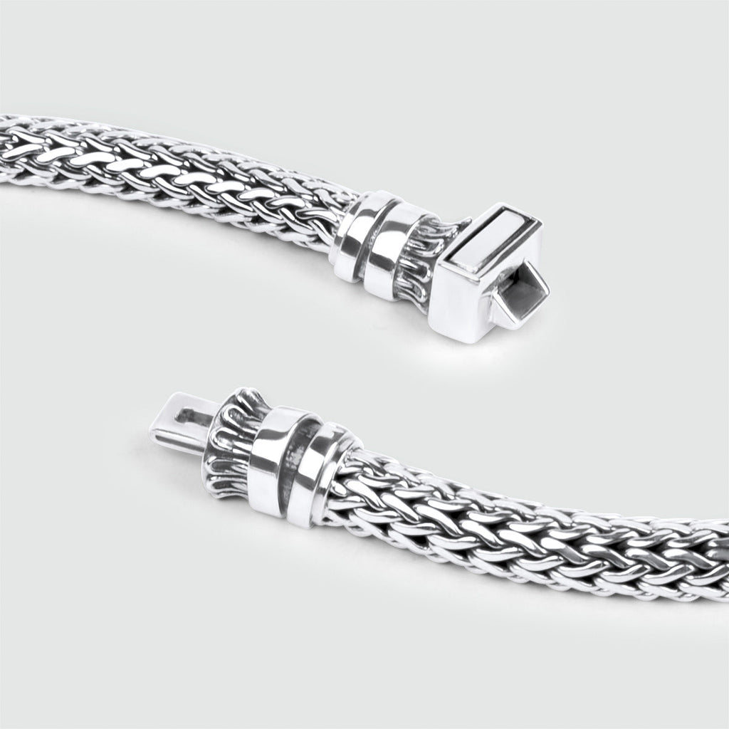 Mirza - Sterling Silver Braided Bracelet 7mm