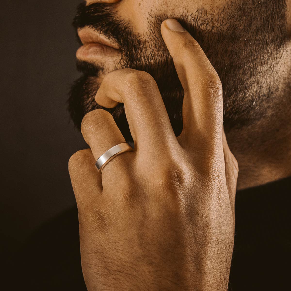 Tamir - Matt Silver Ring 6mm
