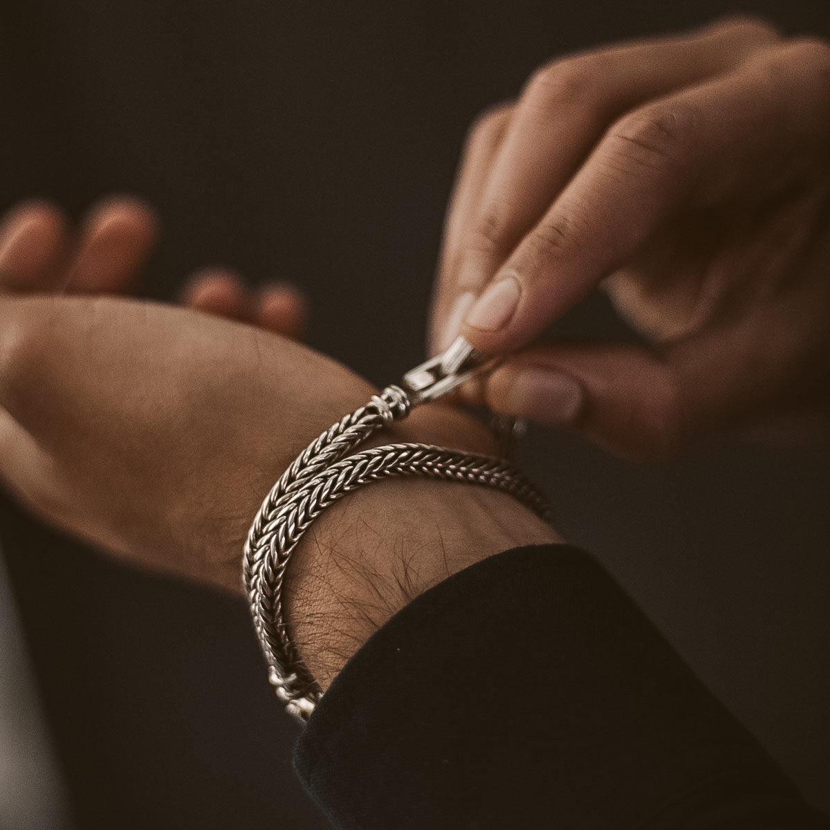 Adam - Sterling Silver Braided Bracelet 5mm