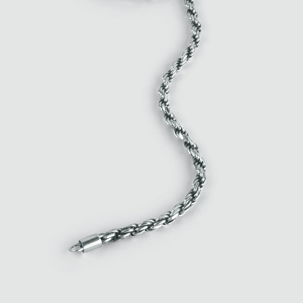 Munir - Sterling Silver Rope Chain Necklace 3mm