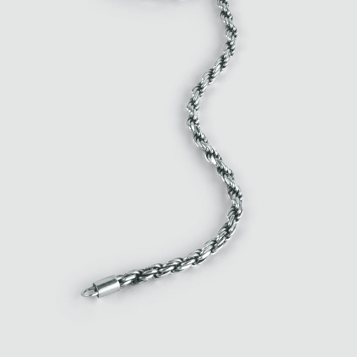Munir - Sterling Silver Rope Chain Necklace 3mm