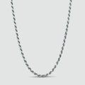 Munir - Sterling Silver Rope Chain Necklace 3mm