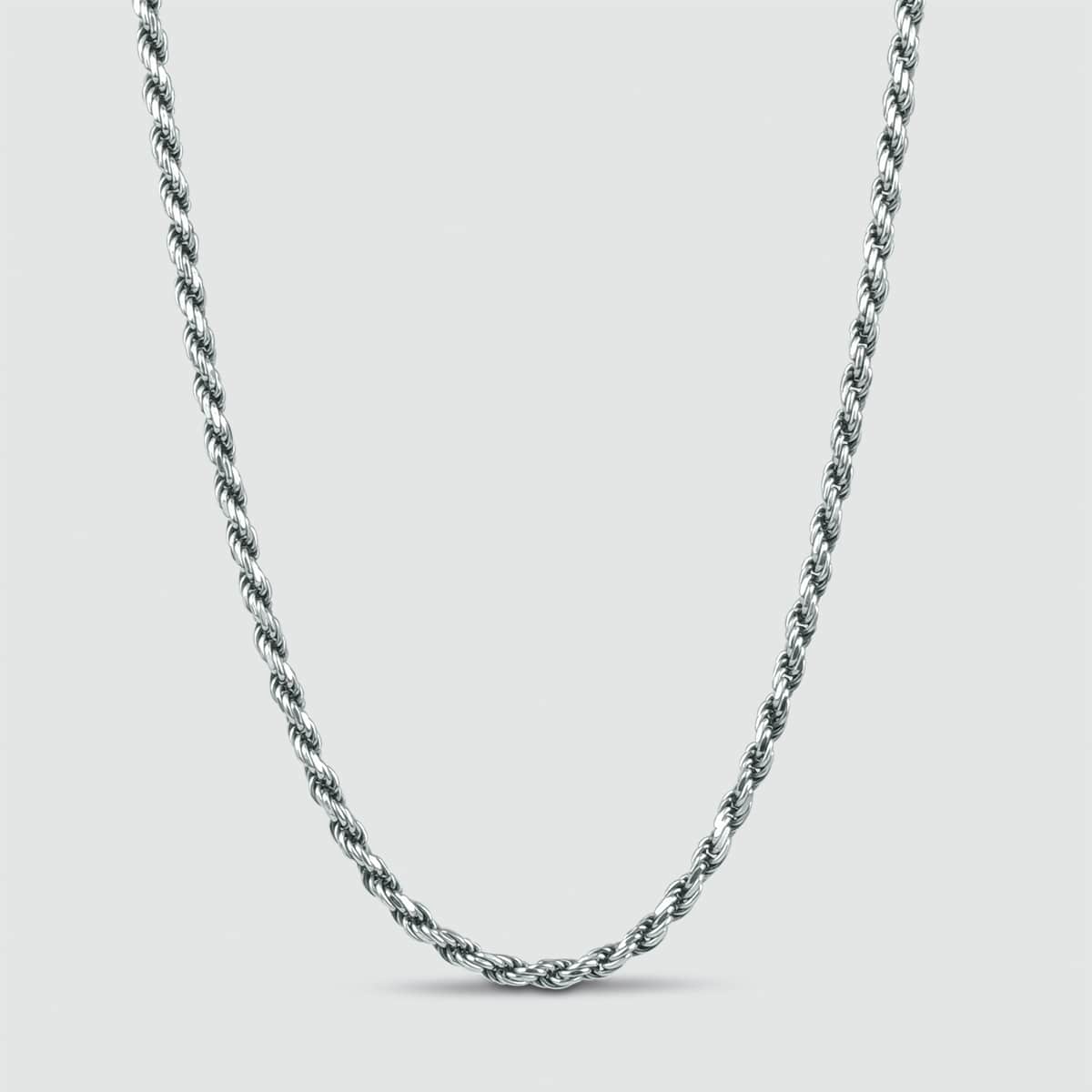 Munir - Sterling Silver Rope Chain Necklace 3mm