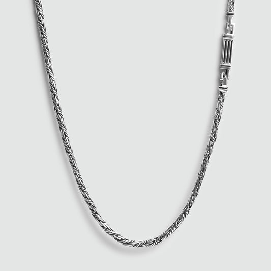 Nadir - Twisted Sterling Silver Rope Chain Necklace 3mm