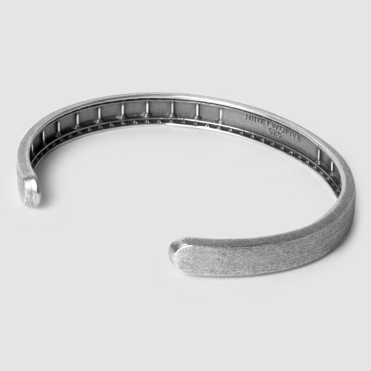 Fudail - Rough Brushed Sterling Silver Bangle 8mm