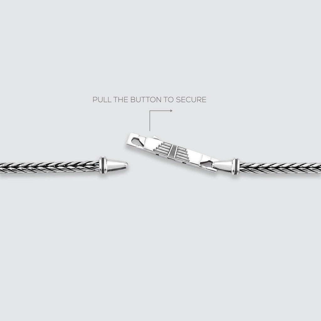 Anis - Sterling Silver Wheat Chain Necklace 3mm