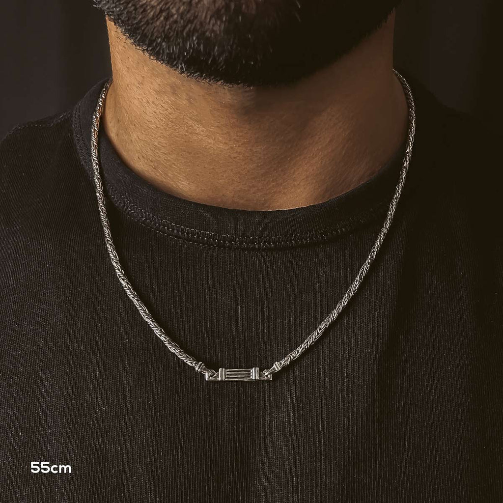 Nadir - Twisted Sterling Silver Rope Chain Necklace 3mm