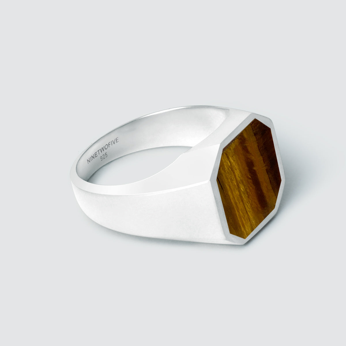 Alem - Tiger Eye Stone Signet Ring 13mm
