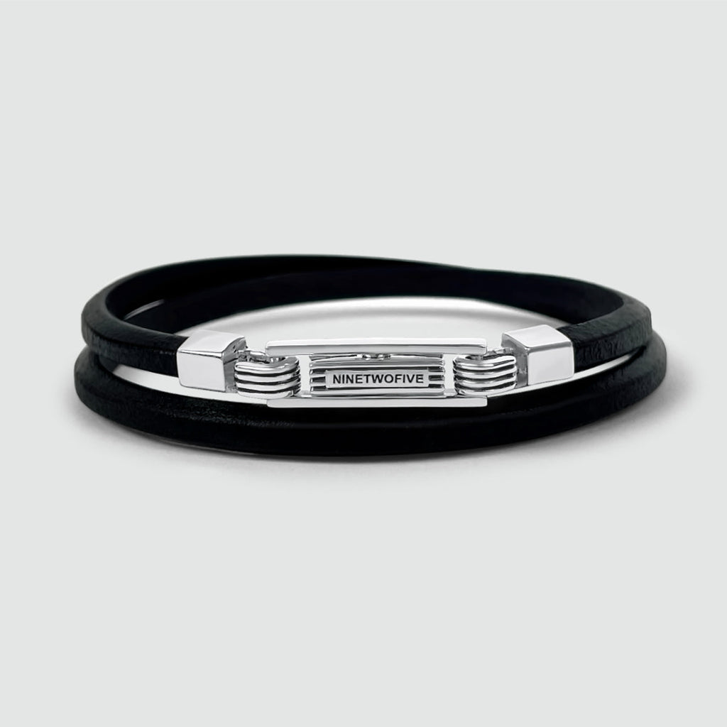 Rami - Genuine Black Leather Bracelet 5mm