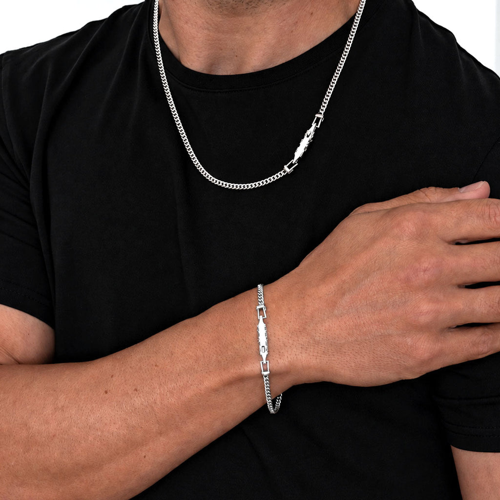 Wasil - Sterling Silver Curb Chain Necklace 3mm