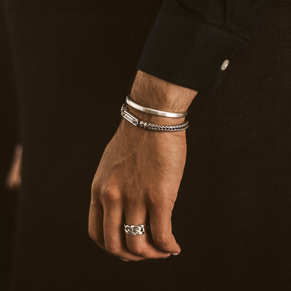 Adam - Sterling Silver Braided Bracelet 5mm