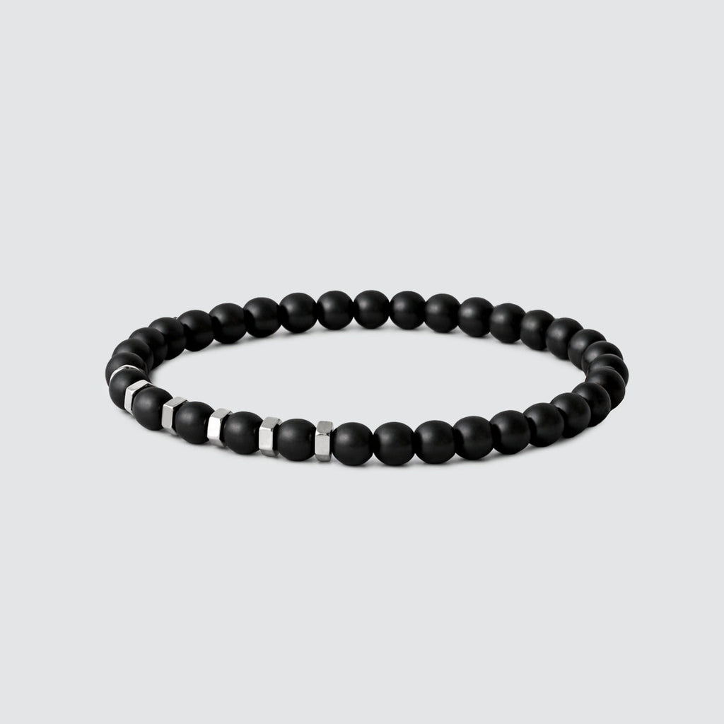 Aswad - Black Silver Accents Bracelet