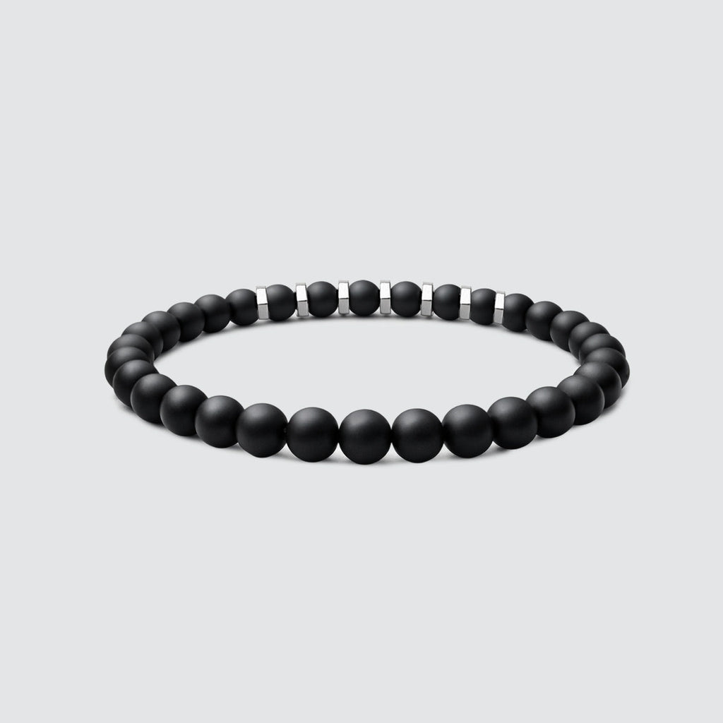 Aswad - Black Silver Accents Bracelet