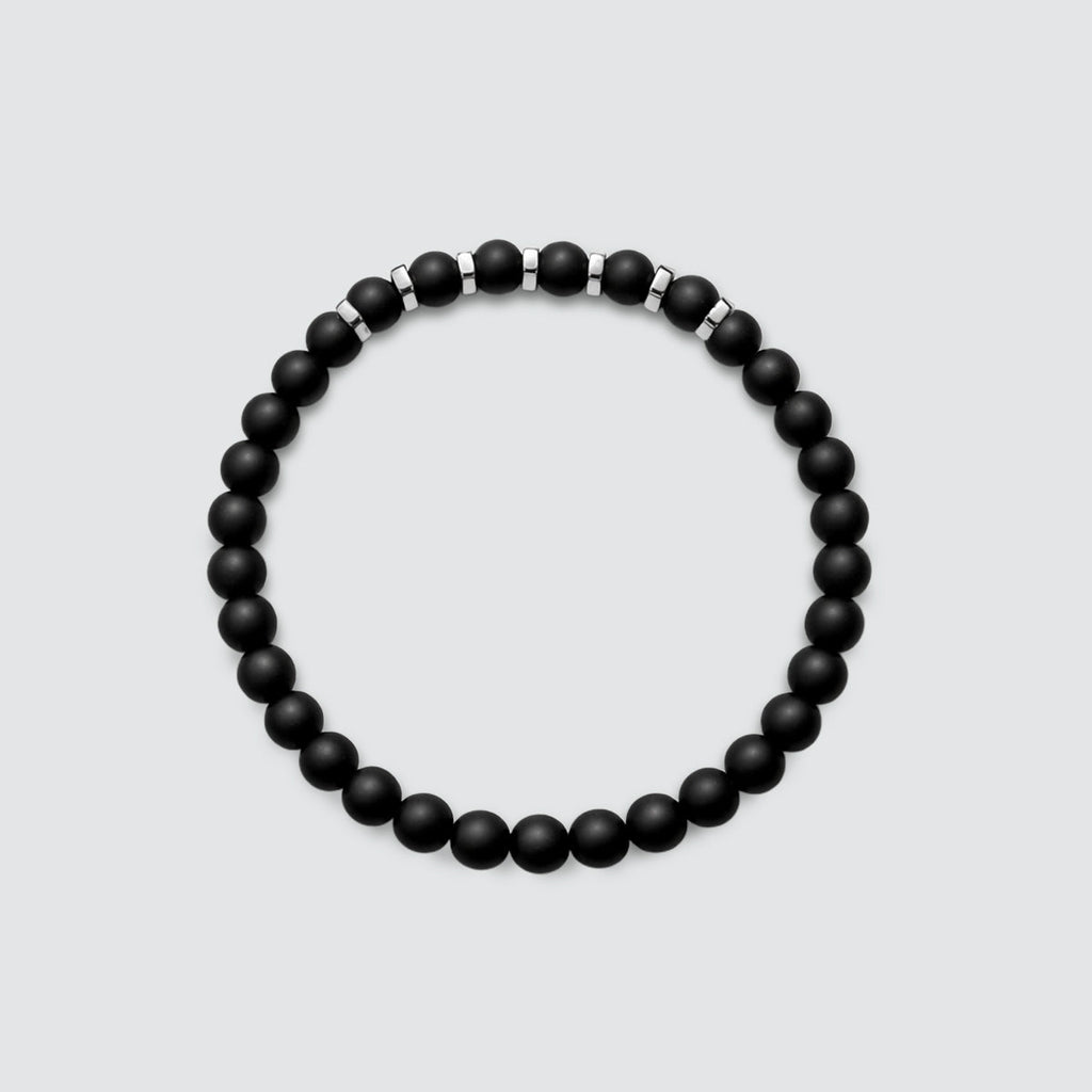 Aswad - Black Silver Accents Bracelet