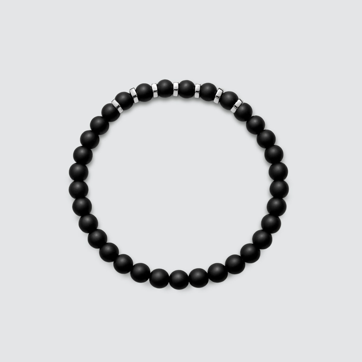 Aswad - Black Silver Accents Bracelet