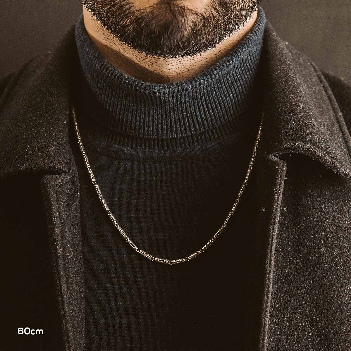 Kadeem - Sterling Silver Ornaments Chain Necklace 3.5mm