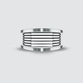 Yanel - Oxidised Sterling Silver Ring 10mm