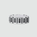 Yardan - Oxidised Sterling Silver Ring 8mm