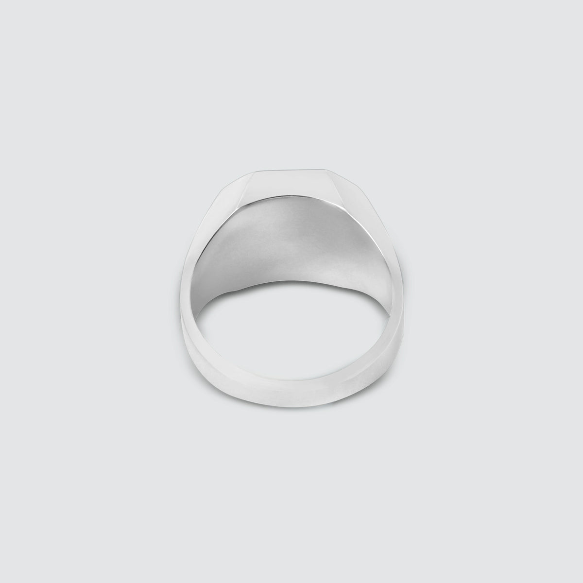 Nuri - Sterling Silver Blue Turquoise Signet Ring 13mm