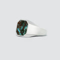 Zaire -  Sterling Silver Chrysocolla Signet Ring 13mm