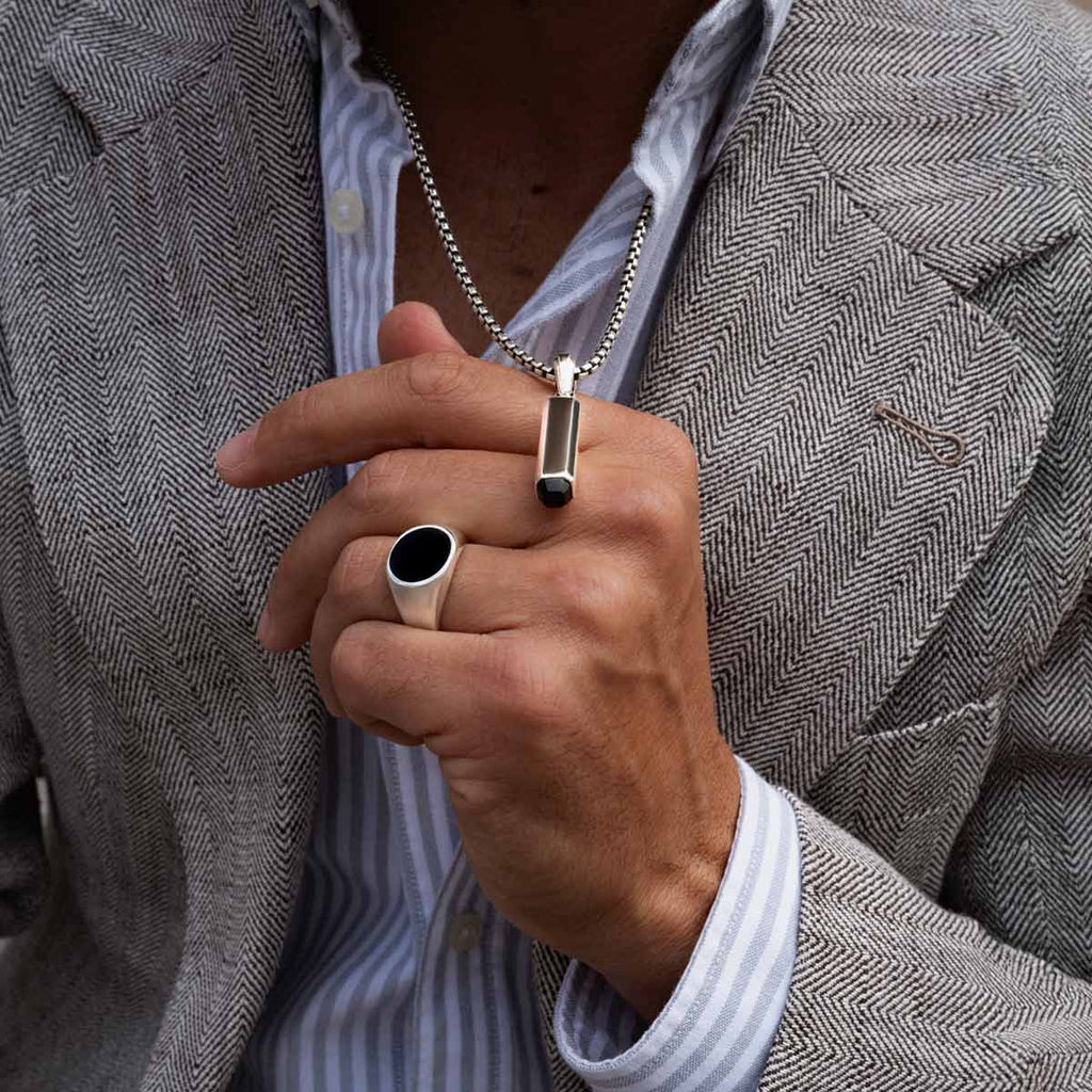 Adil – Black Onyx Signet Ring 13mm