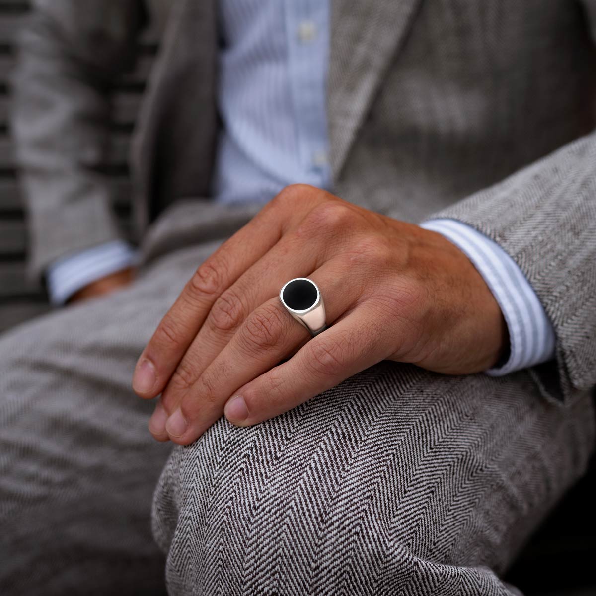 Adil – Black Onyx Signet Ring 13mm