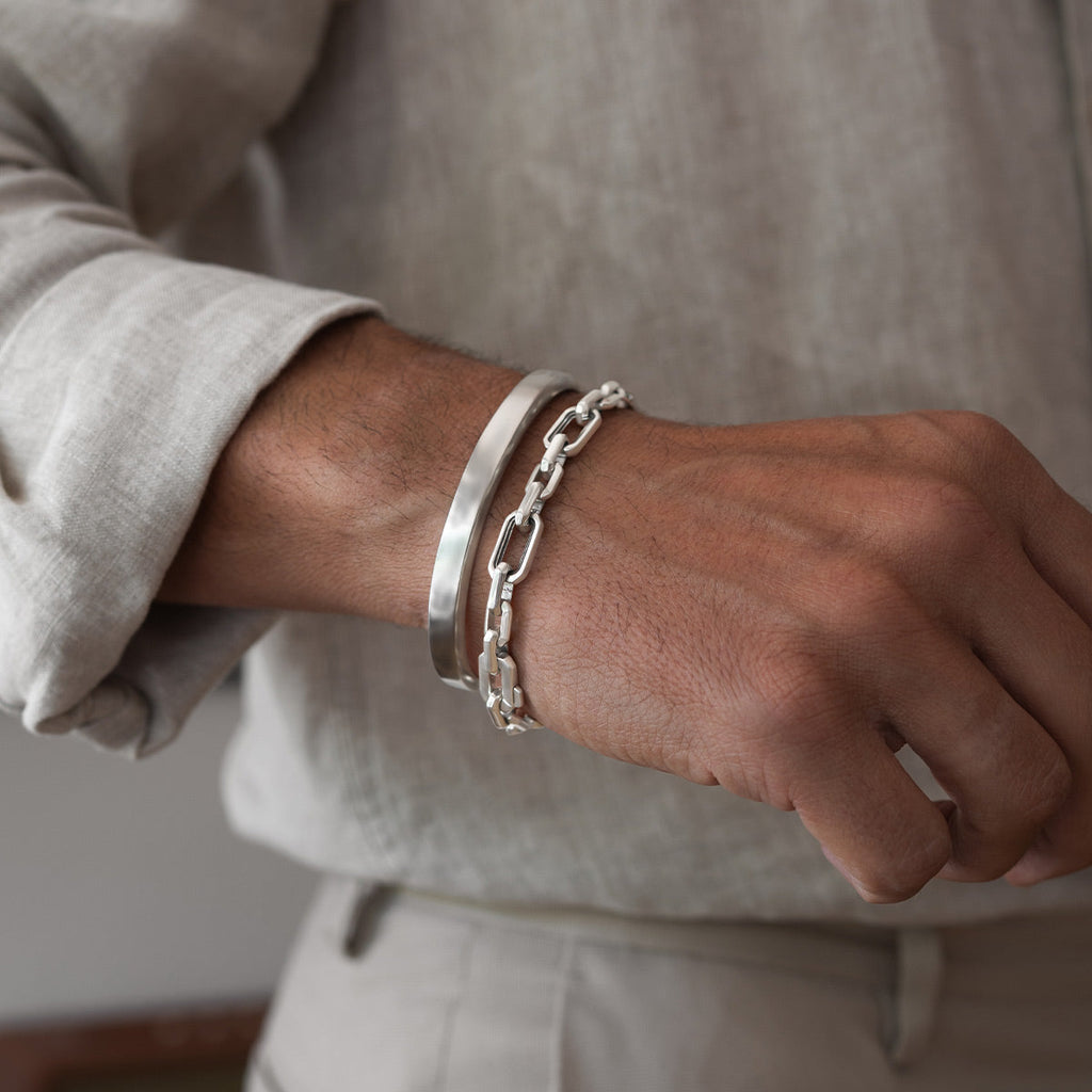 Aqdās - Roman Sterling Silver Chain Link Bracelet 8.5mm