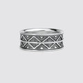 Basel - Oxidised Sterling Silver Ring 10mm