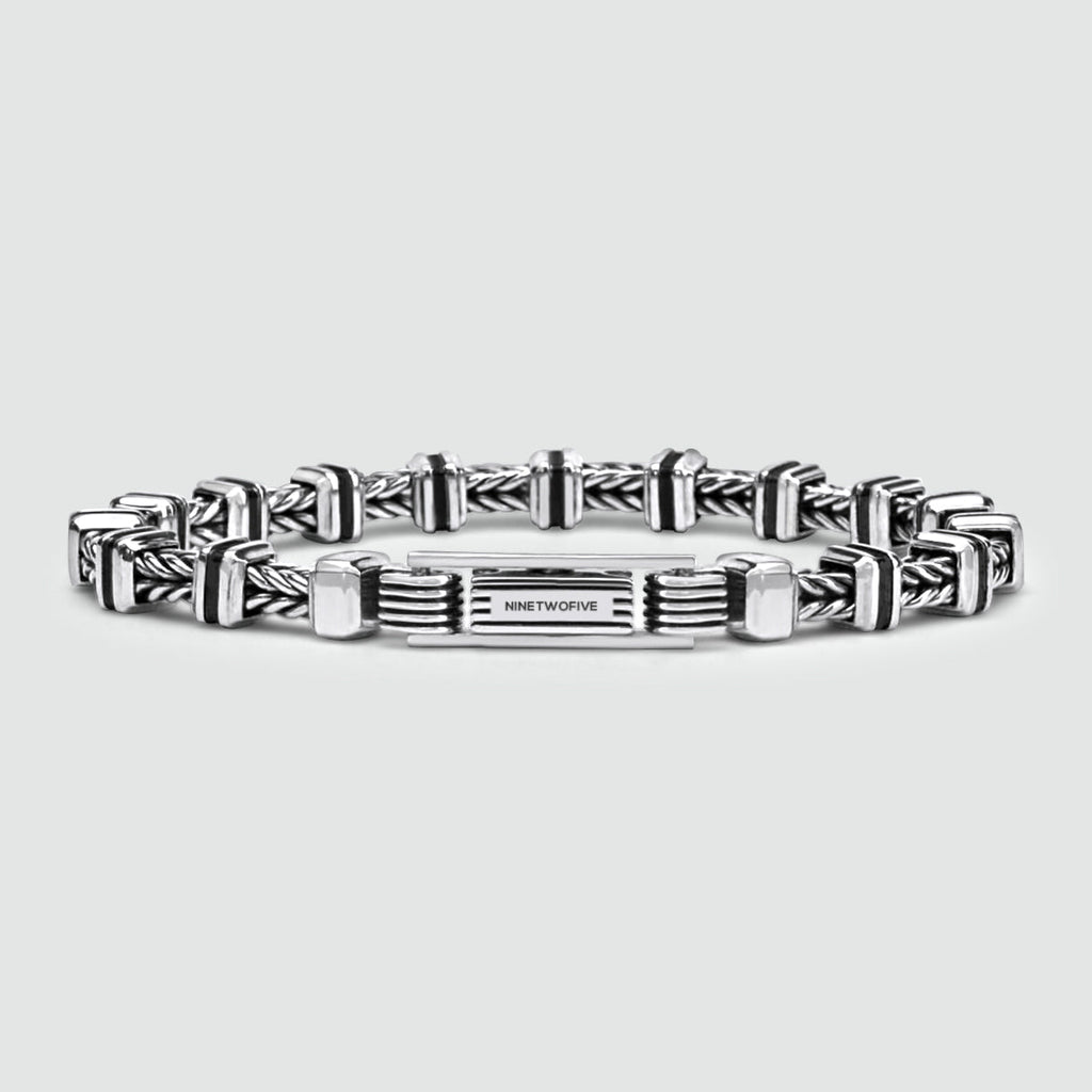 Khaled - Sterling Silver Brutalist Bracelet 6.5mm