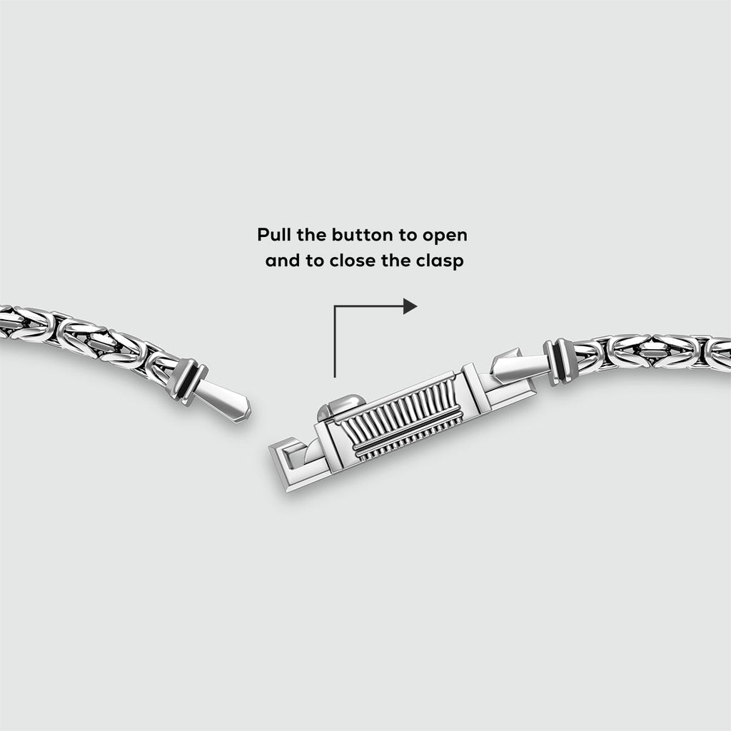 Ramsi - Cavetto Sterling Silver Byzantine Bracelet 3.5mm