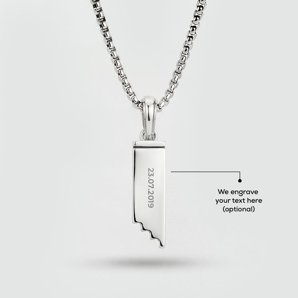 Muqarnas – Black Diamonds Silver Pendant