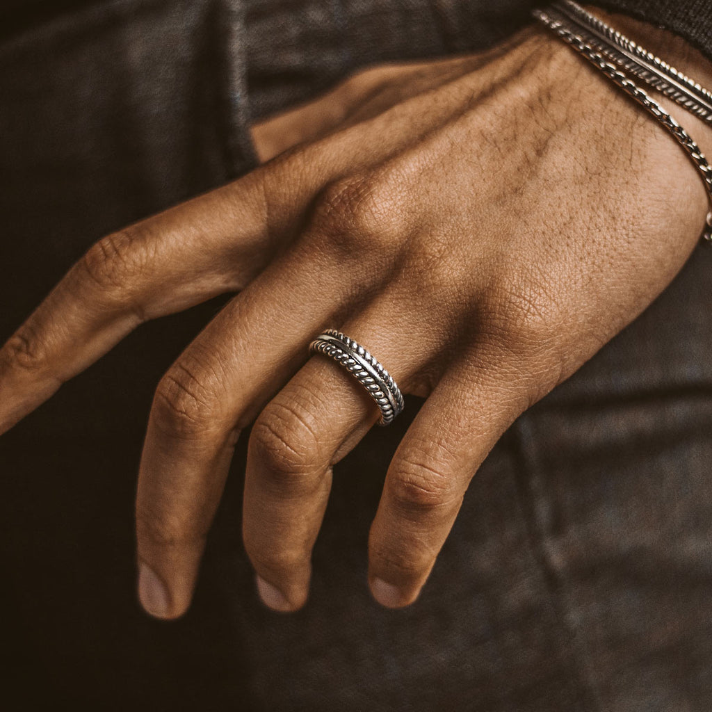 Zahir - Sterling Silver Feather Ring 6mm