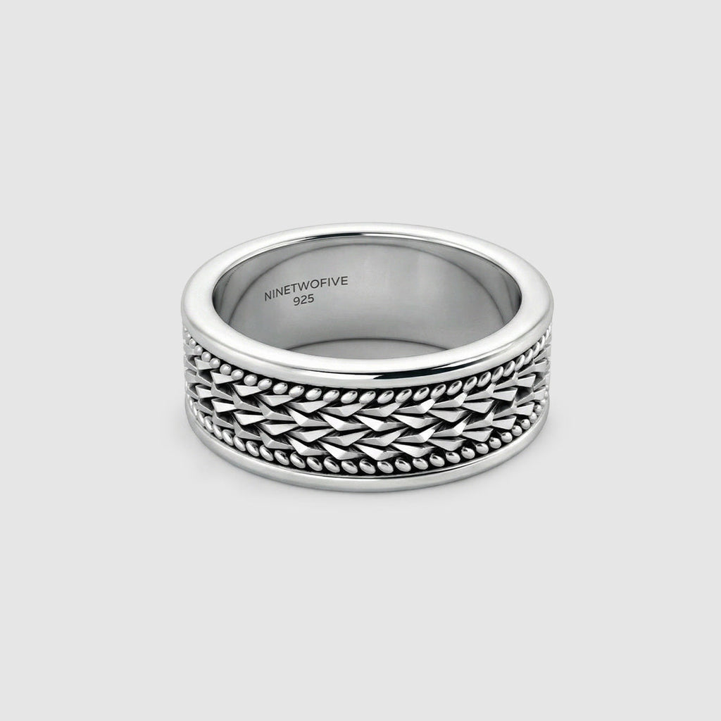Hidan - Sterling Silver Spinner Ring 9mm
