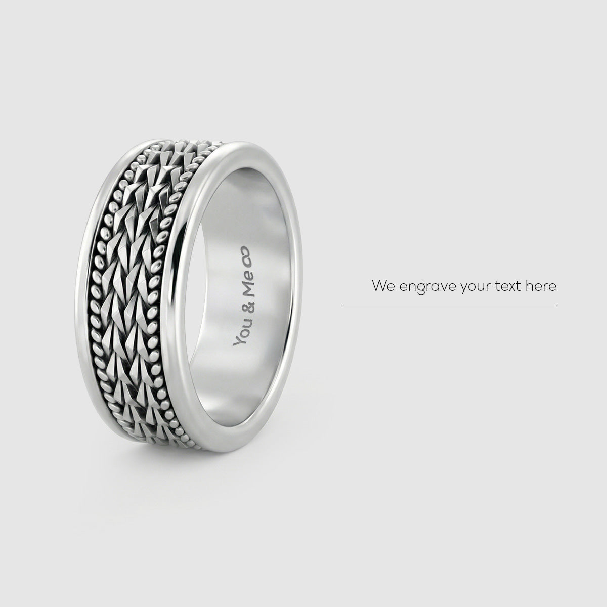 Hidan - Sterling Silver Spinner Ring 9mm