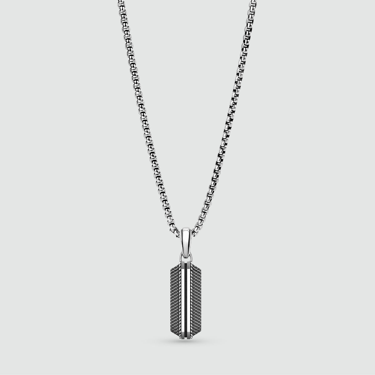 Kaliq - Oxidised Sterling Silver Pendant 13mm