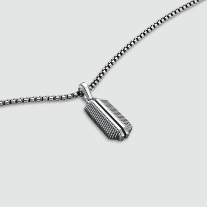 Kaliq - Oxidised Sterling Silver Pendant 13mm