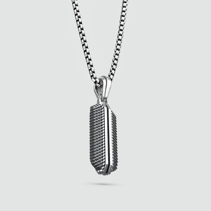 Kaliq - Oxidised Sterling Silver Pendant 13mm
