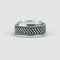 Kaliq - Oxidised Sterling Silver Ring 10mm