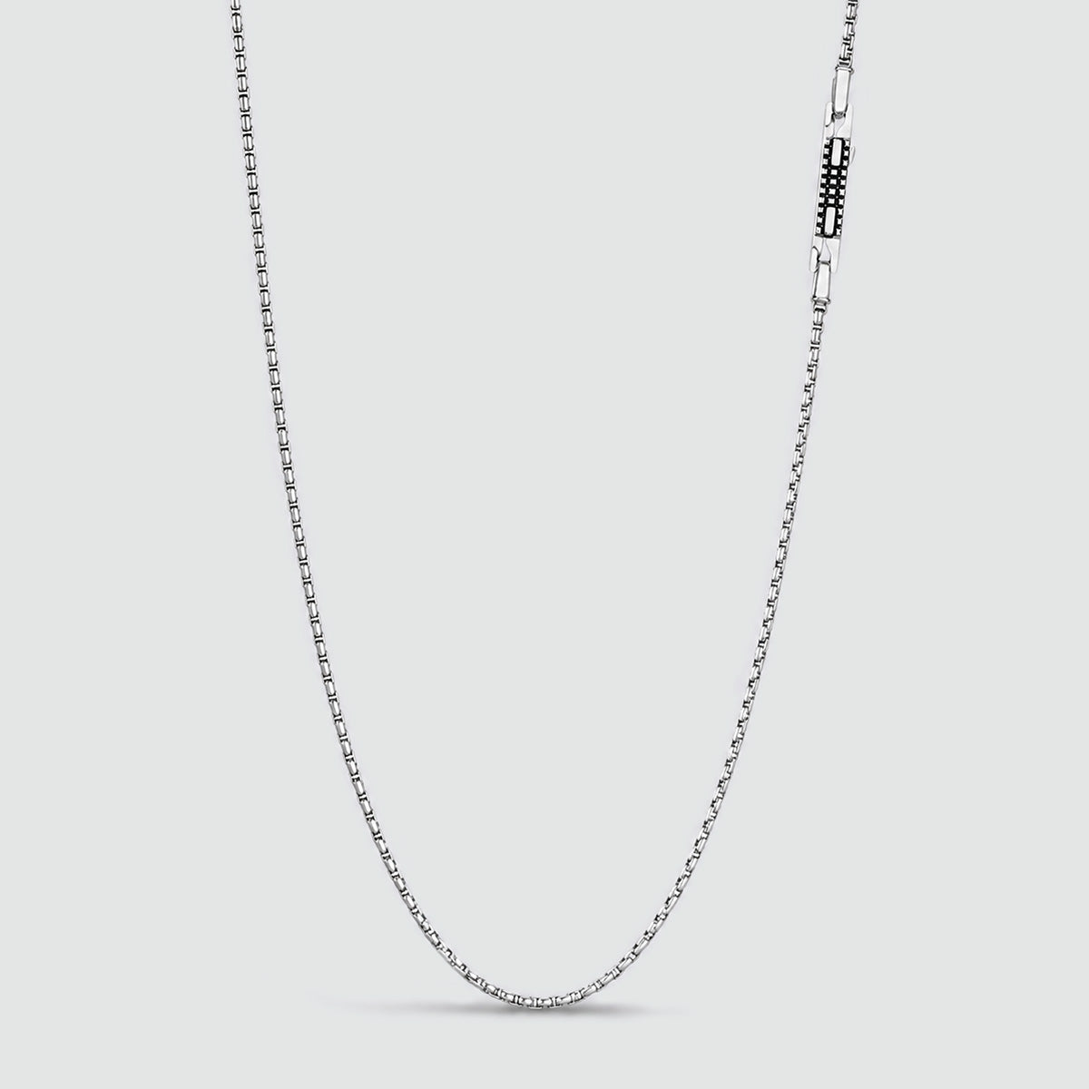 Kamal - Sterling Silver Venetian Box Chain Necklace 2mm