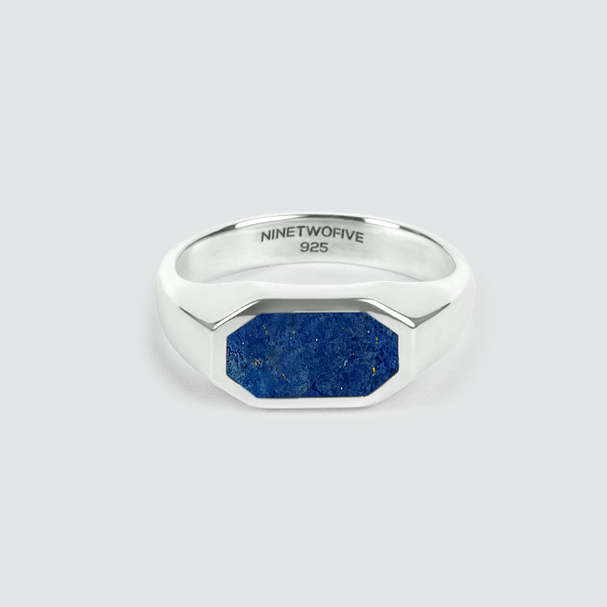 Rafiq - Elegant Lapis Lazuli Signet Ring 7mm