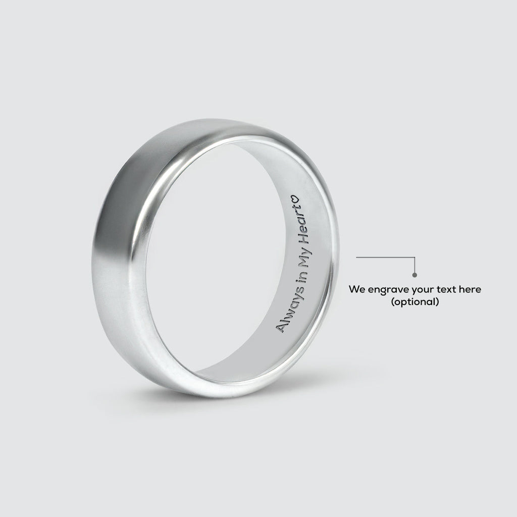 Malik - Plain Sterling Silver Ring 7mm