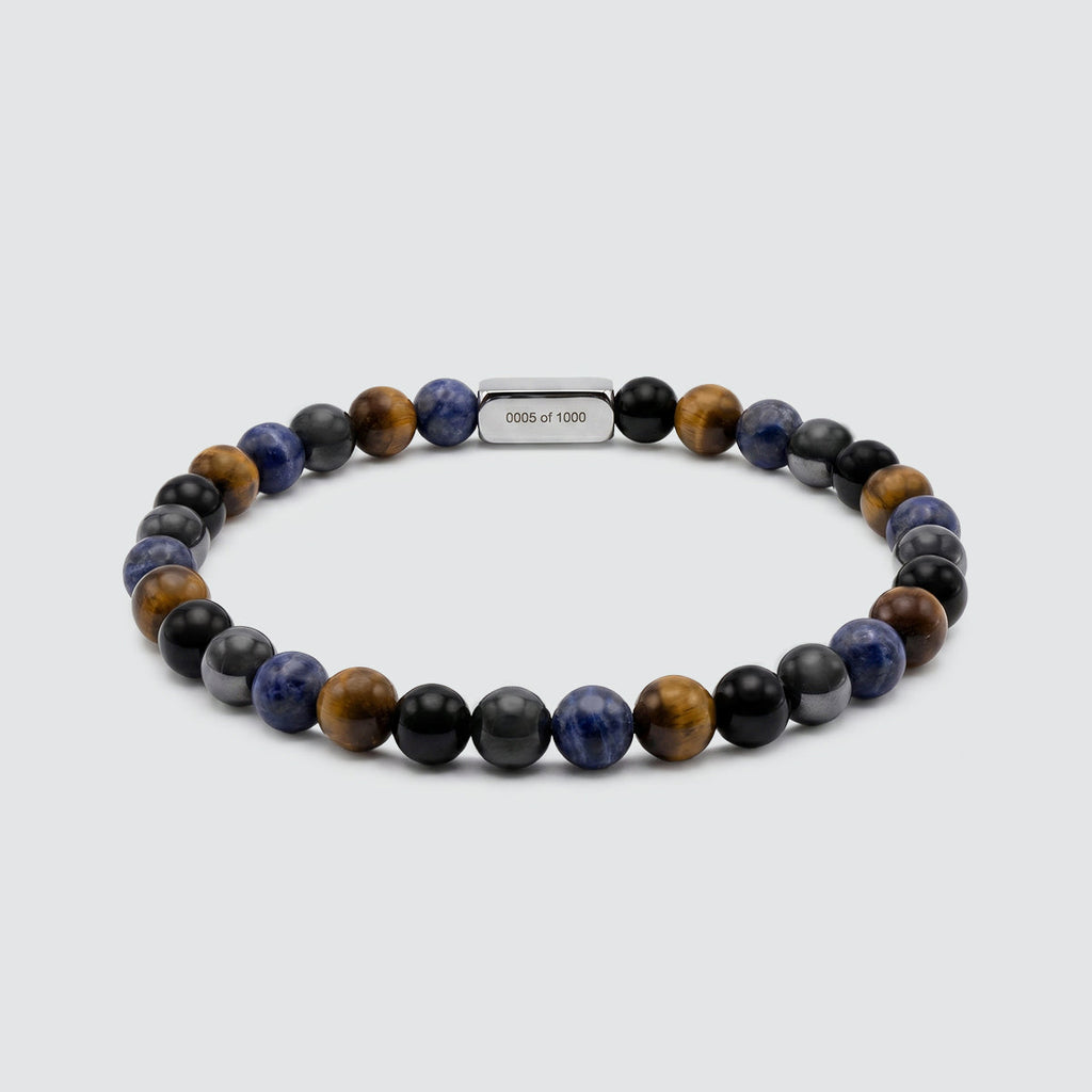 Mazij - Four Stone Beaded Bracelet 6mm