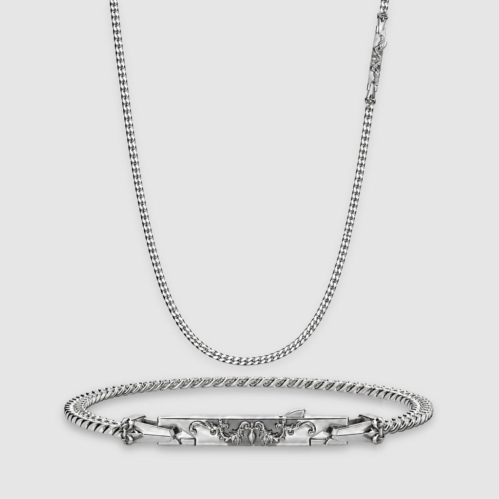 Wasil & Wasim Curb Chain and Bracelet - set