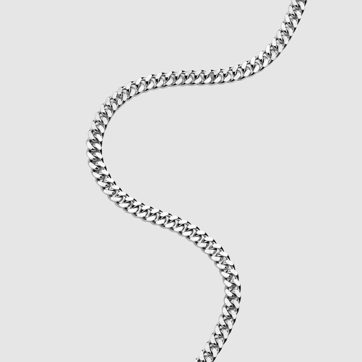 Wasim - Sterling Silver Curb Chain Bracelet 3mm