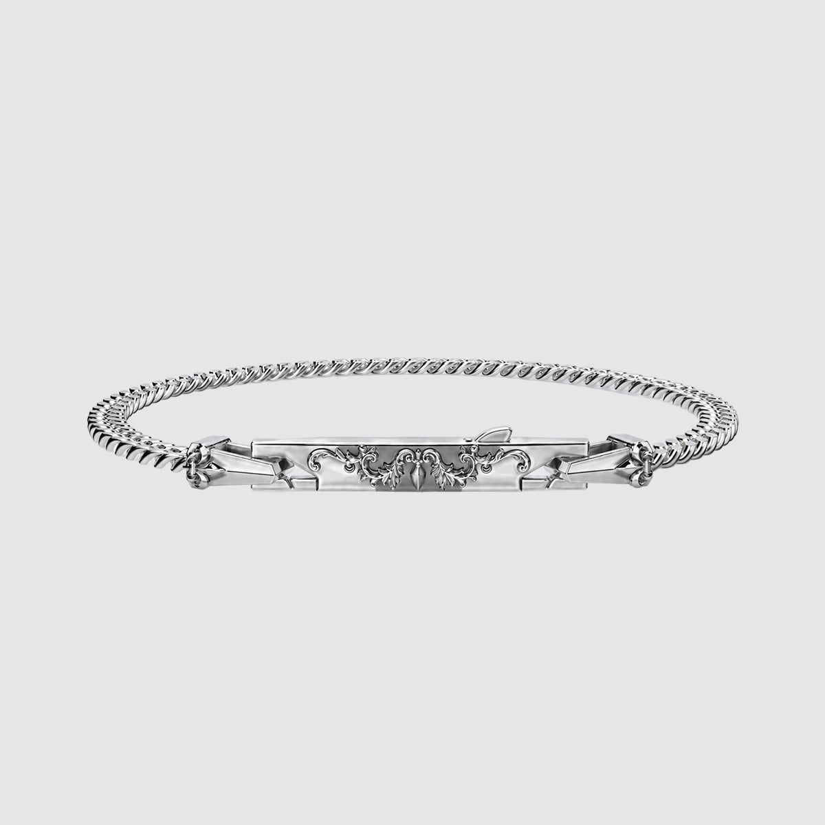 Wasim - Sterling Silver Curb Chain Bracelet 3mm