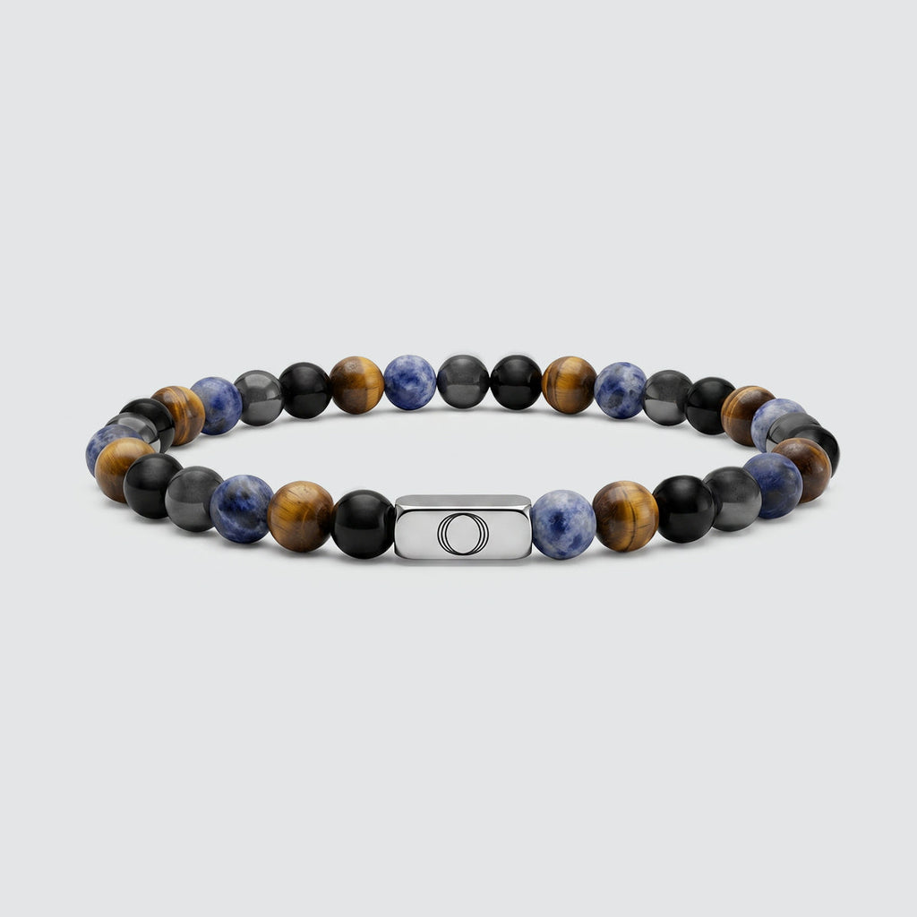 Mazij - Four Stone Beaded Bracelet 6mm