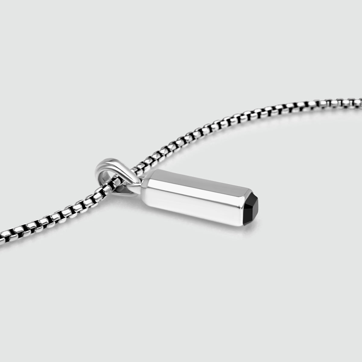Jalil - Sterling Silver Black Onyx Pendant